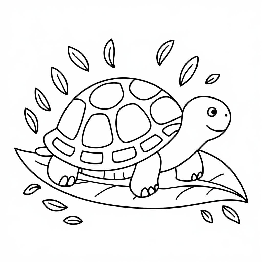 Coloriage Tortue imprimable gratuitement