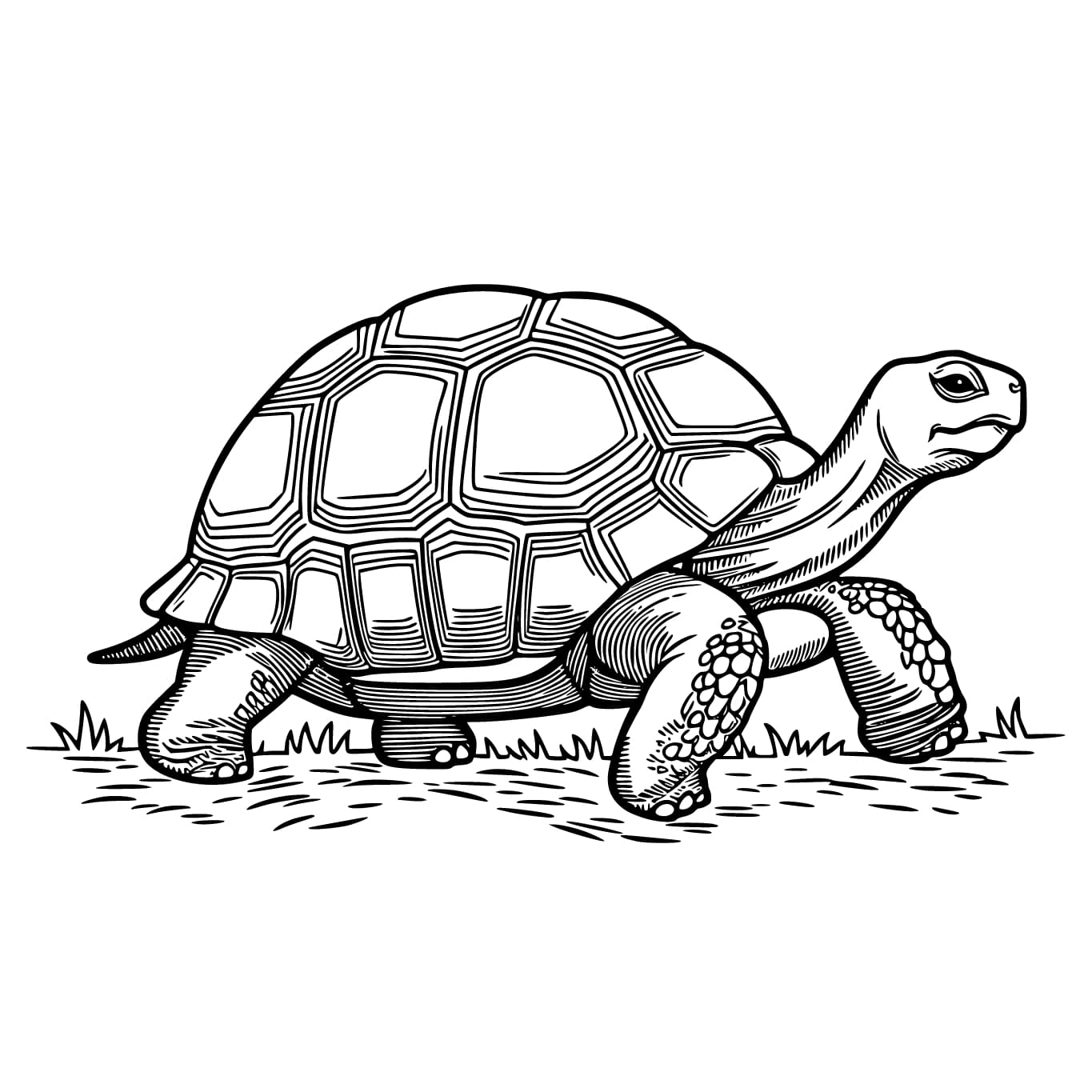 Coloriage Tortue simple