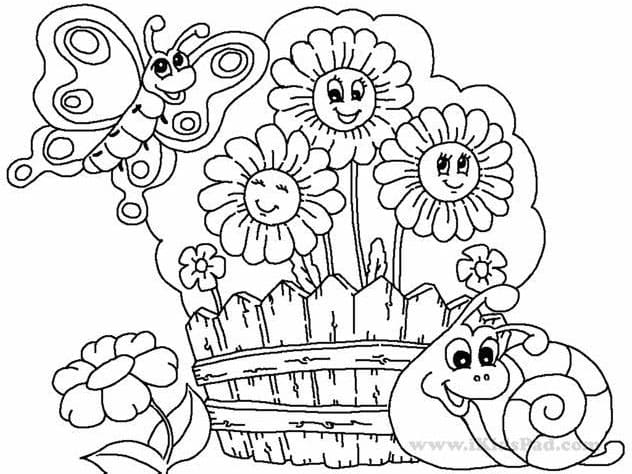 Coloriage Belle image de jardinage