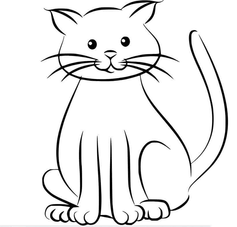 Coloriage Dessine Chat imprimable gratuite à imprimer