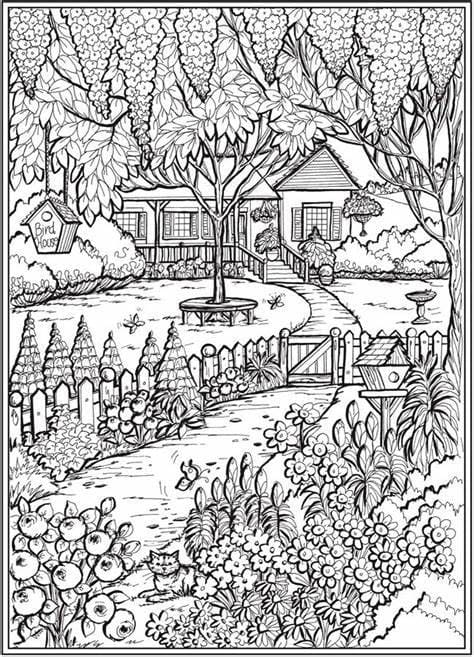 Coloriage Image de jardin