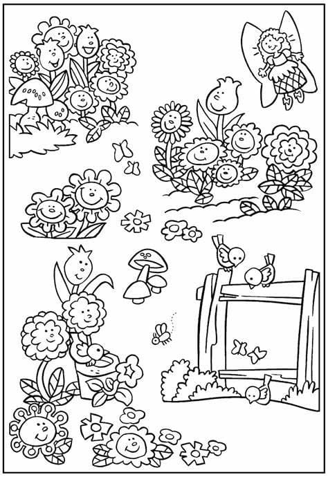 Coloriage Image de jardin gratuite