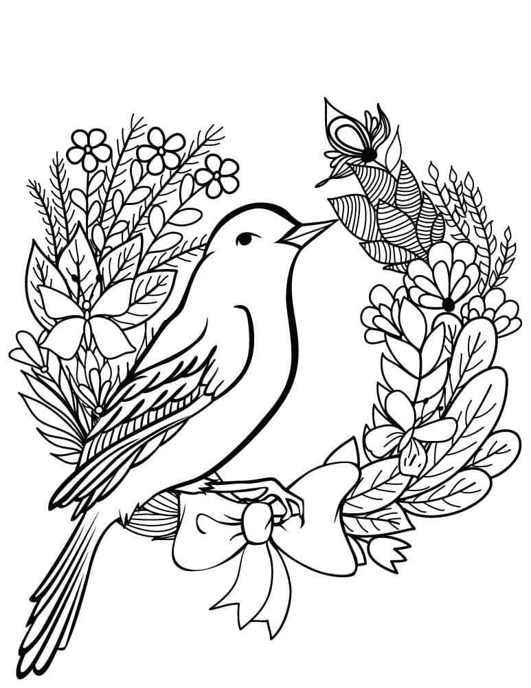 Coloriage Dessiner des oiseaux pour les enfants à imprimer