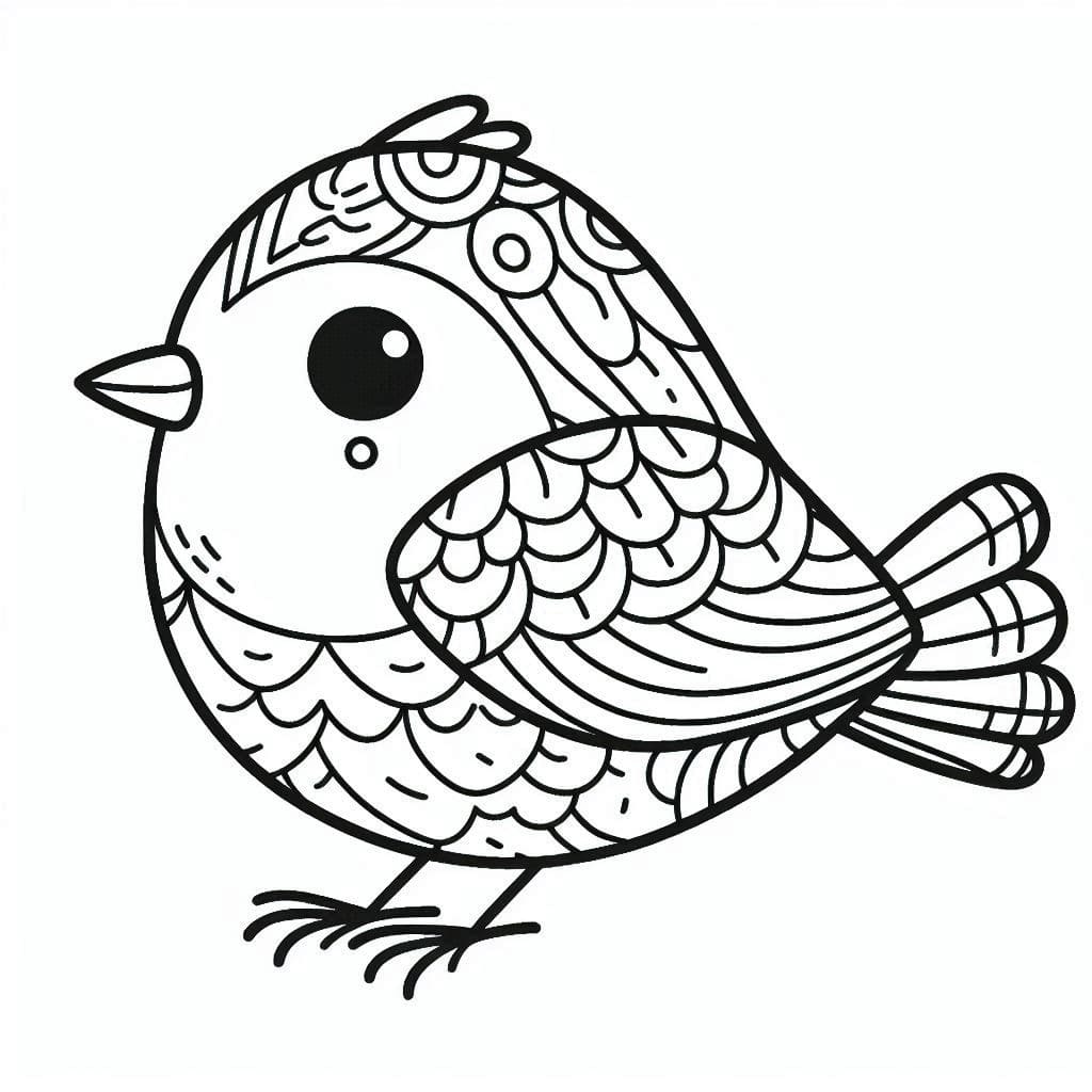 Coloriage Dessiner un oiseau à imprimer