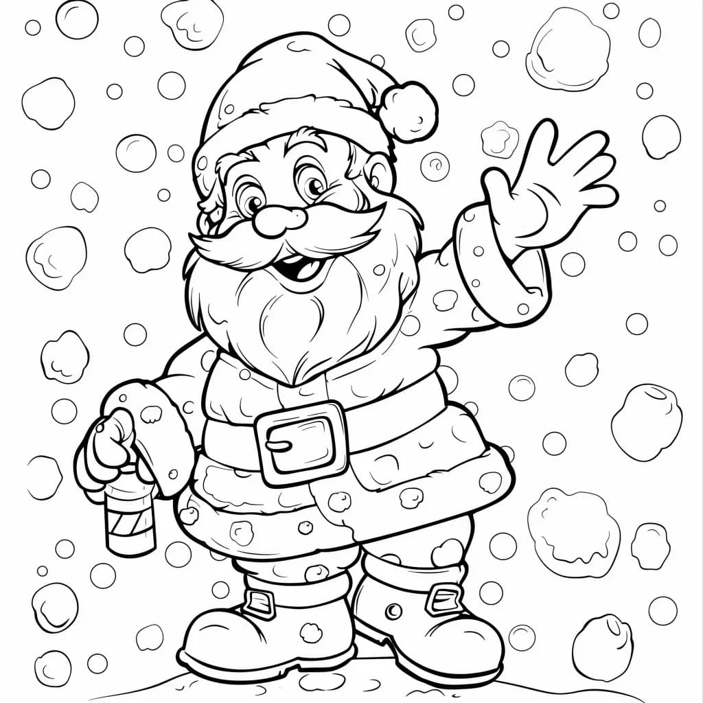 Coloriage Dessin Père Noël 2