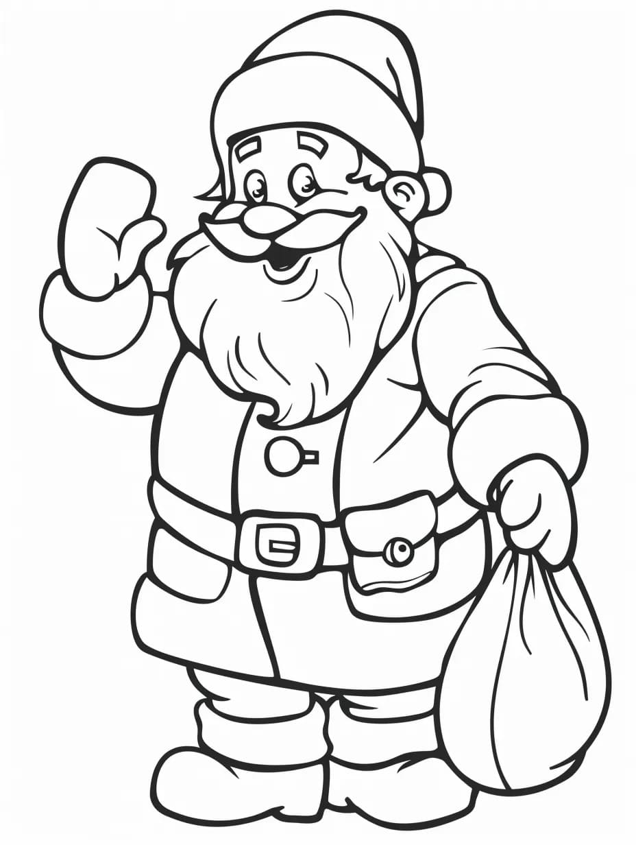 Coloriage Dessin Père Noël 5