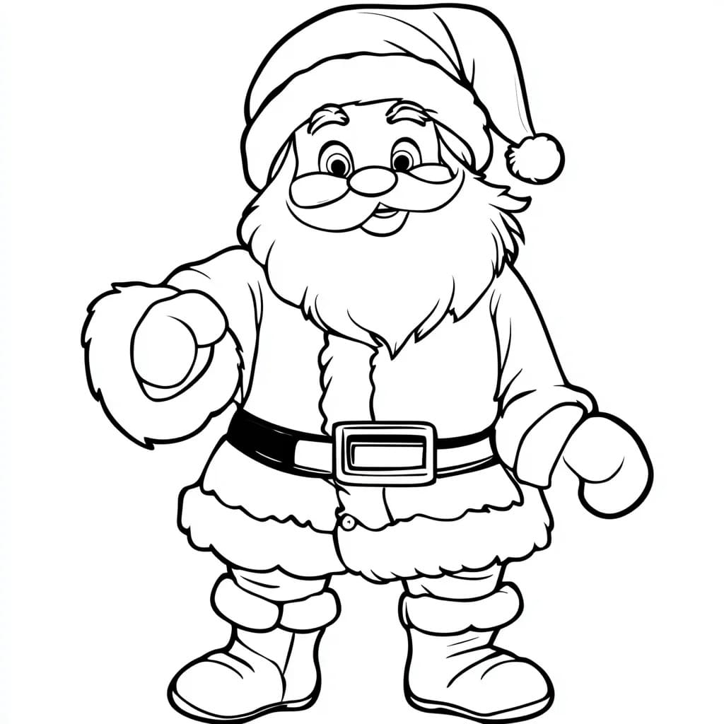 Coloriage Dessin Père Noël 6