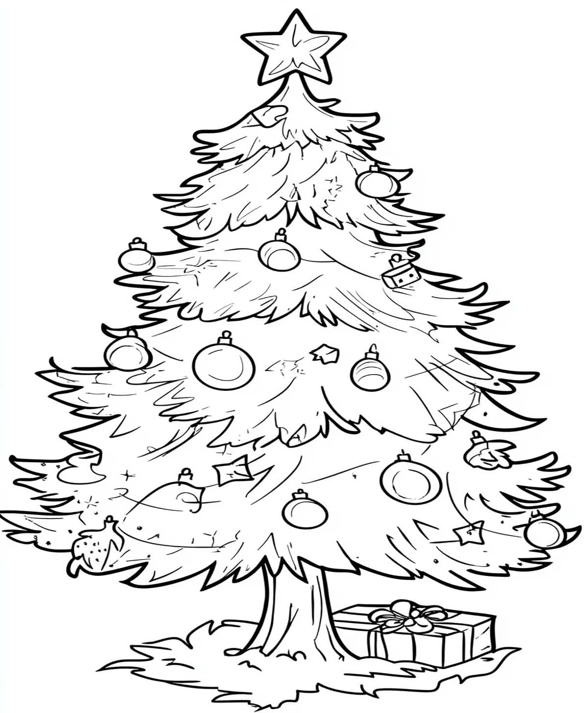 Coloriage Dessin Sapin de Noël 5