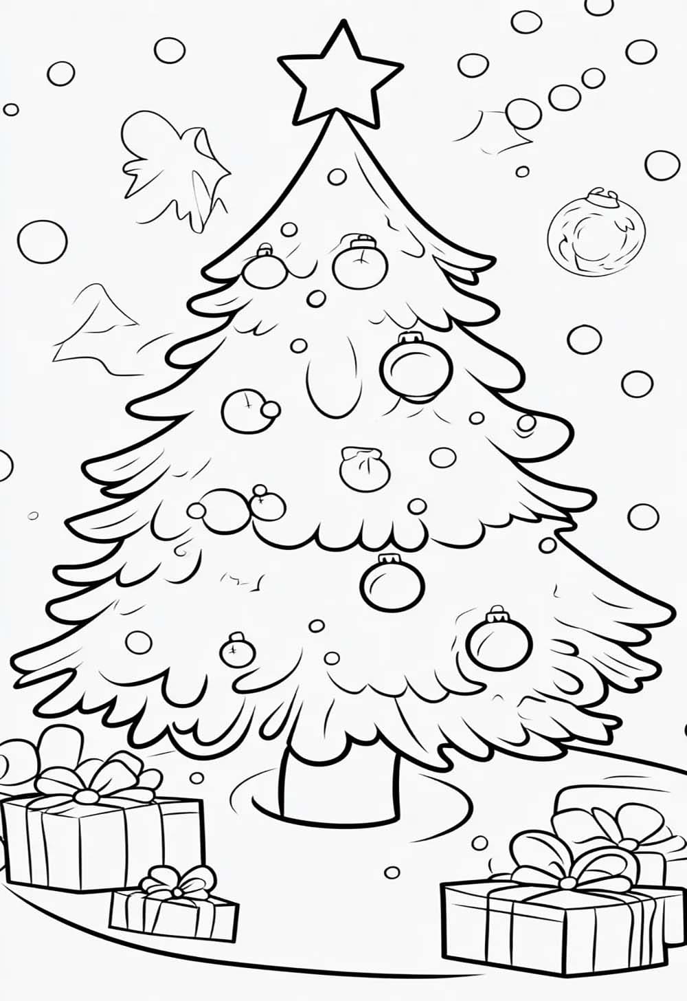 Coloriage Dessin Sapin de Noël 6