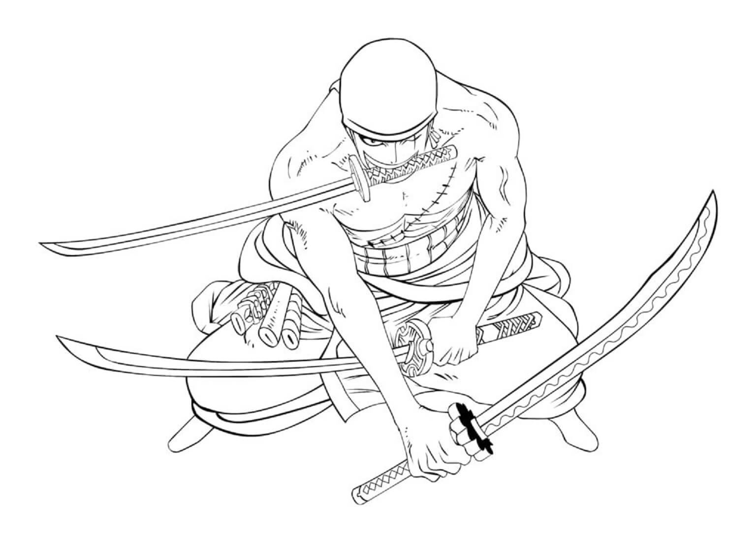 Coloriage Dessine le génial Zoro