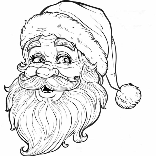 Coloriage Père Noël à imprimer