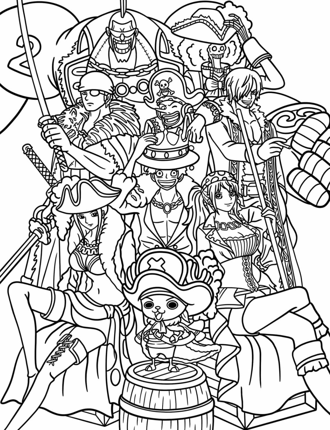 Coloriage Dessiner One Piece gratuit