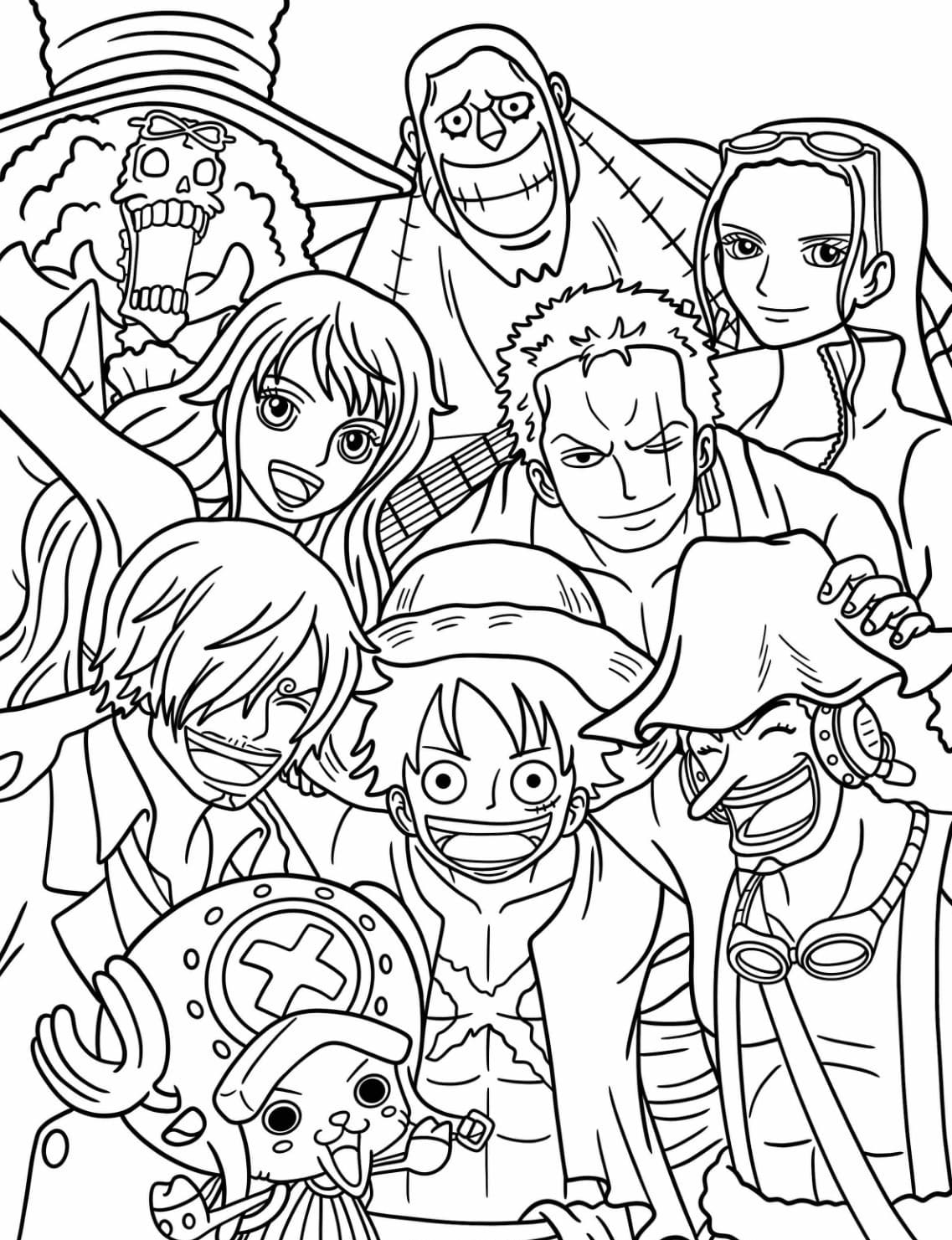 Coloriage Dessiner One Piece simplement