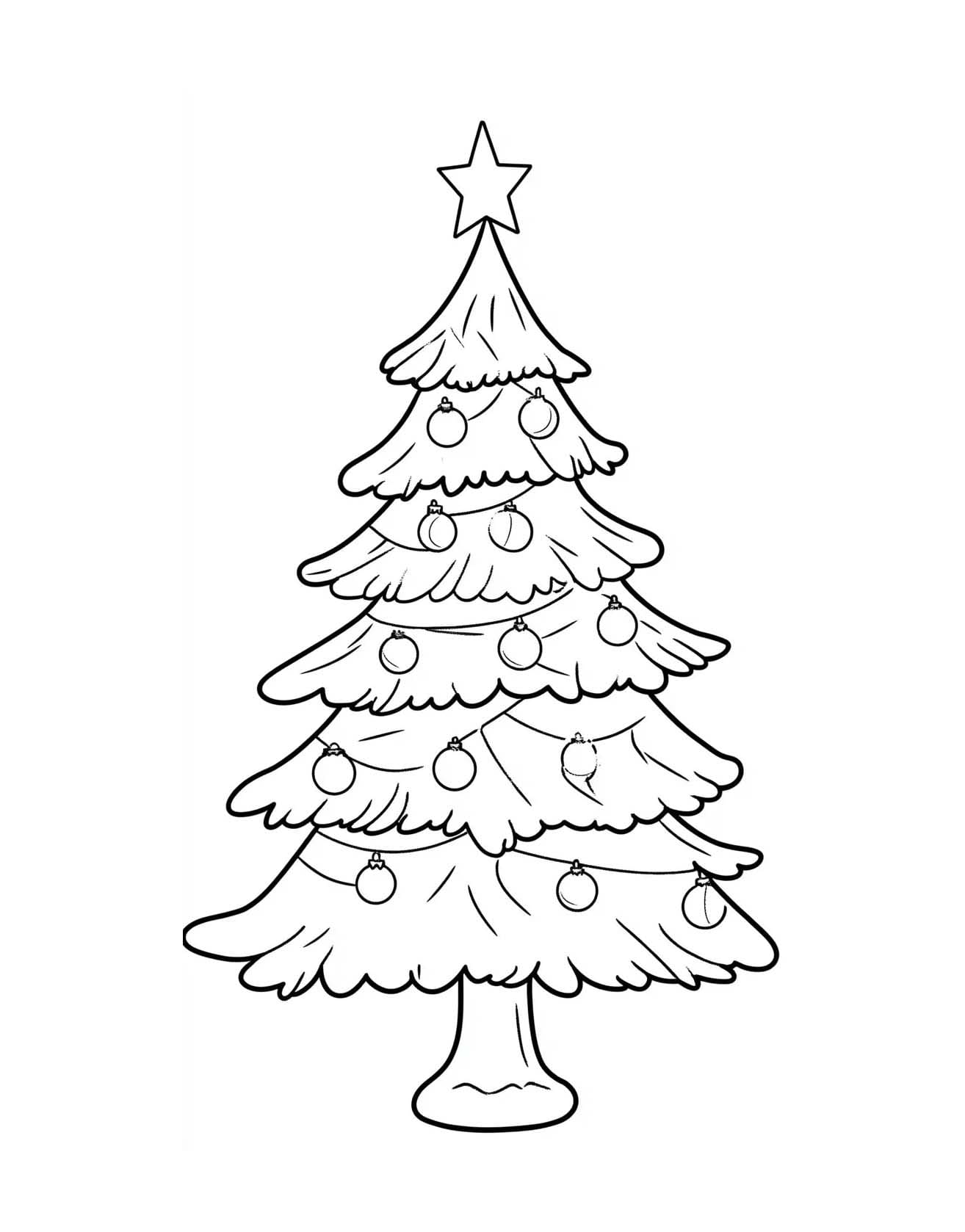 Coloriage Dessiner un sapin de Noël