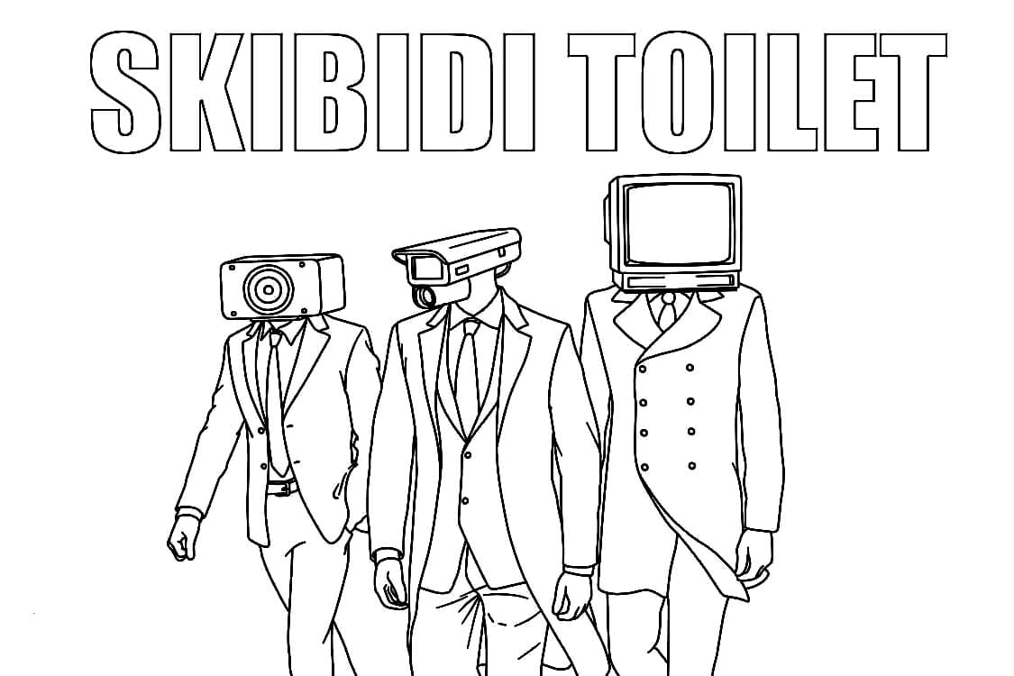 Coloriage Skibidi Toilet Personnages à imprimer
