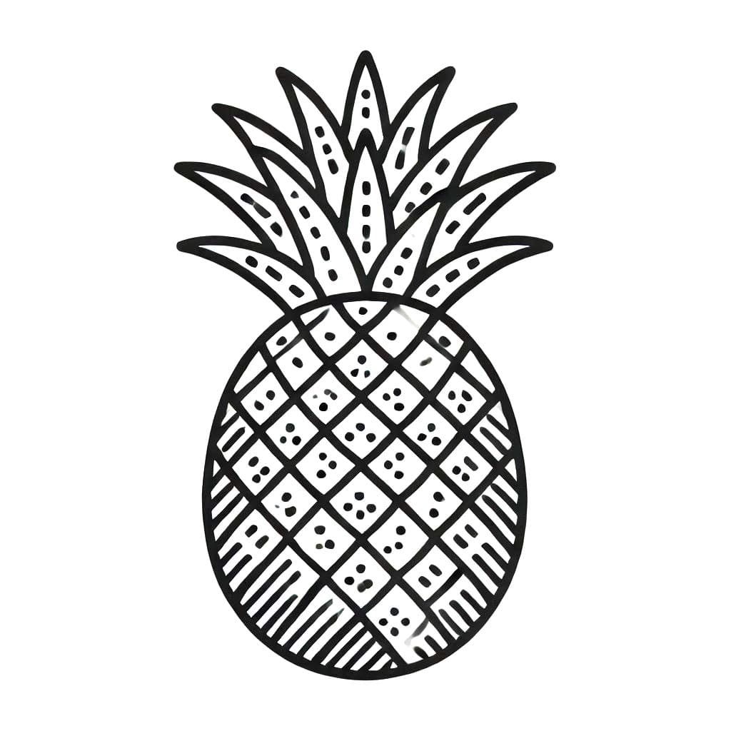 Coloriage Ananas gratuit pour les enfants à imprimer