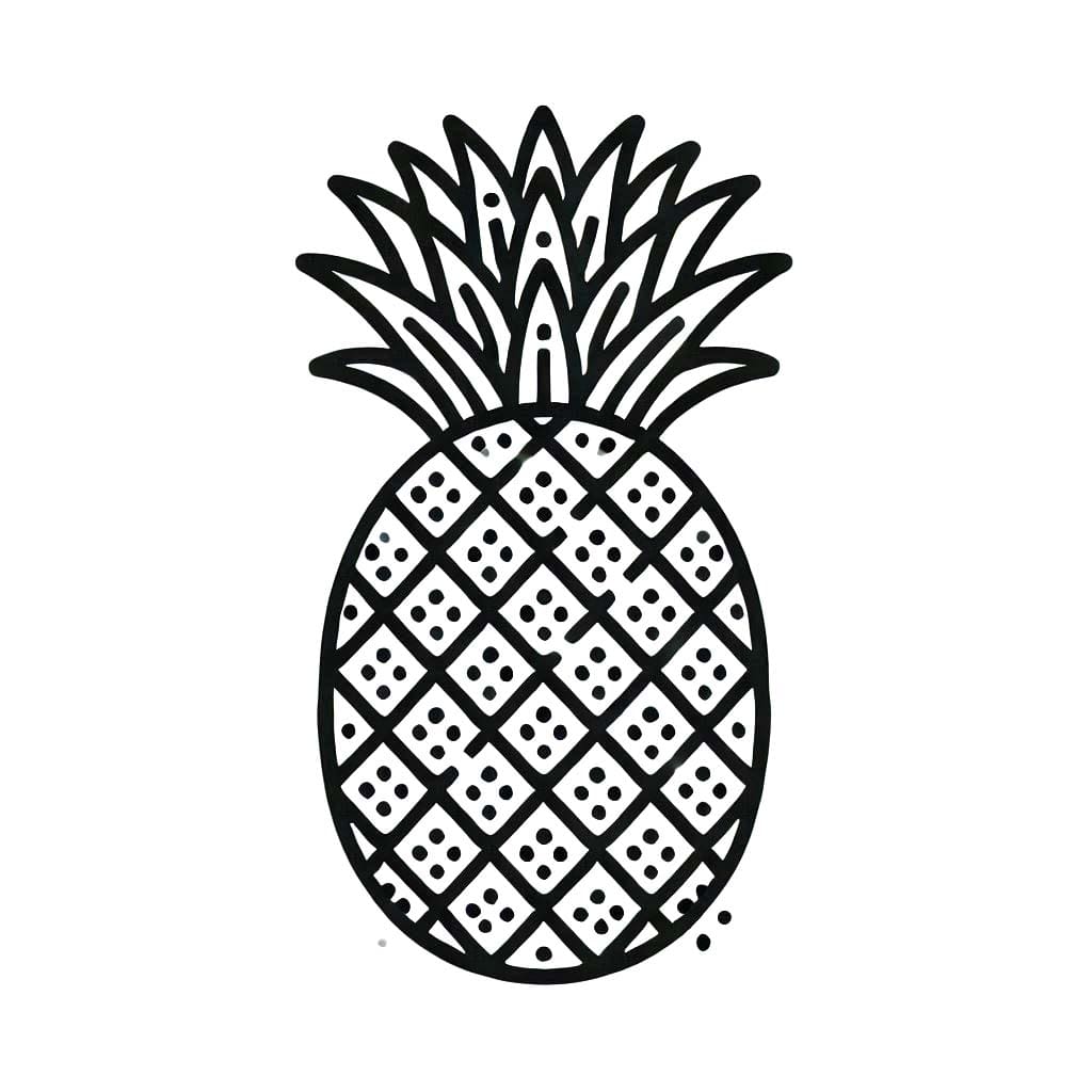 Coloriage Ananas pour les enfants à imprimer