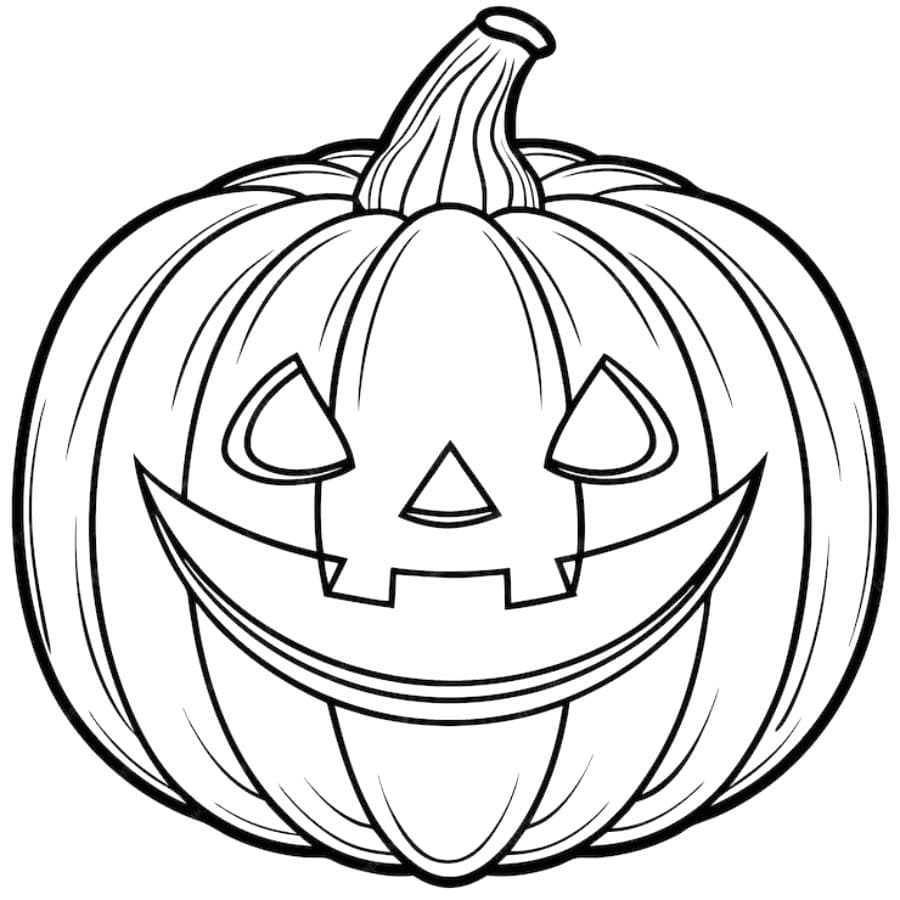Coloriage Citrouille 1 à imprimer