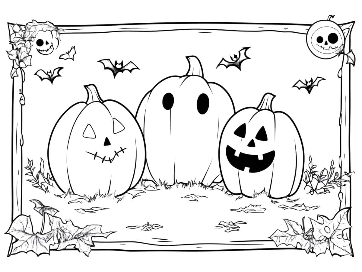 Coloriage Citrouille 2 à imprimer