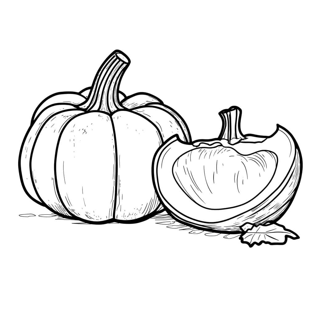 Coloriage Citrouille 4 à imprimer