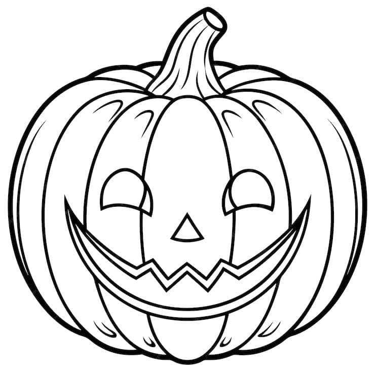 Coloriage Citrouille 6 à imprimer