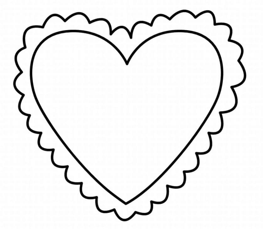 Coloriage Coeur facile à imprimer