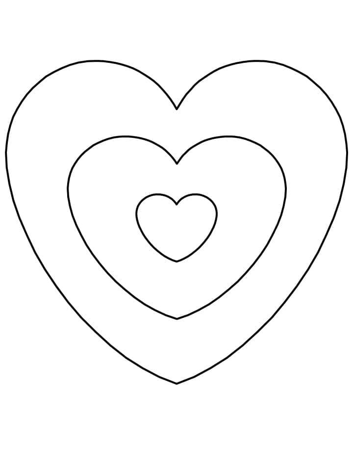 Coloriage Coeur simple Gratuit à imprimer