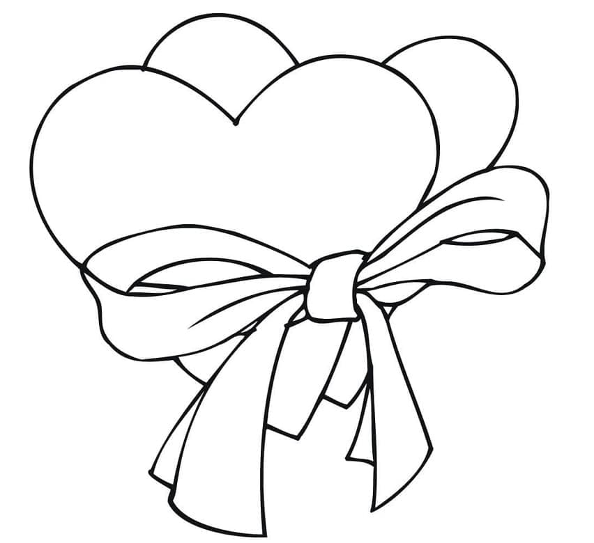 Coloriage Coeurs de la Saint Valentin Gratuit