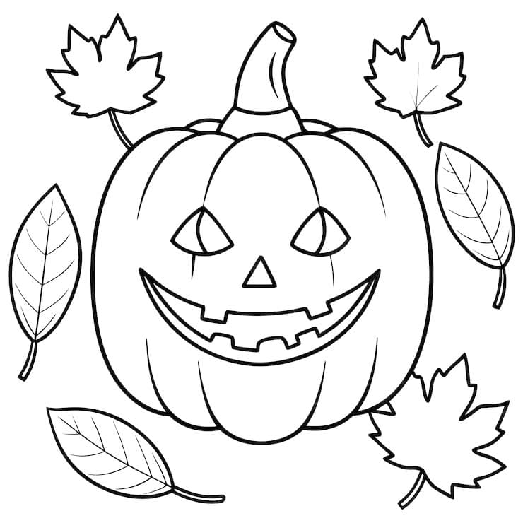 Coloriage Dessin Citrouille à imprimer
