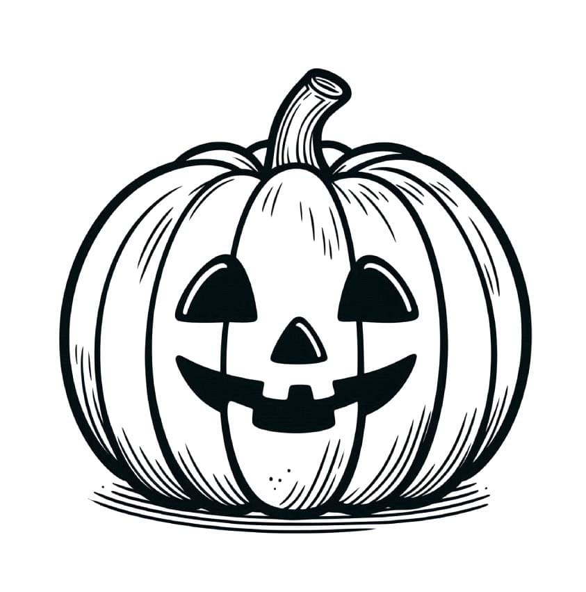 Coloriage Dessin Citrouille gratuit pour les enfants à imprimer