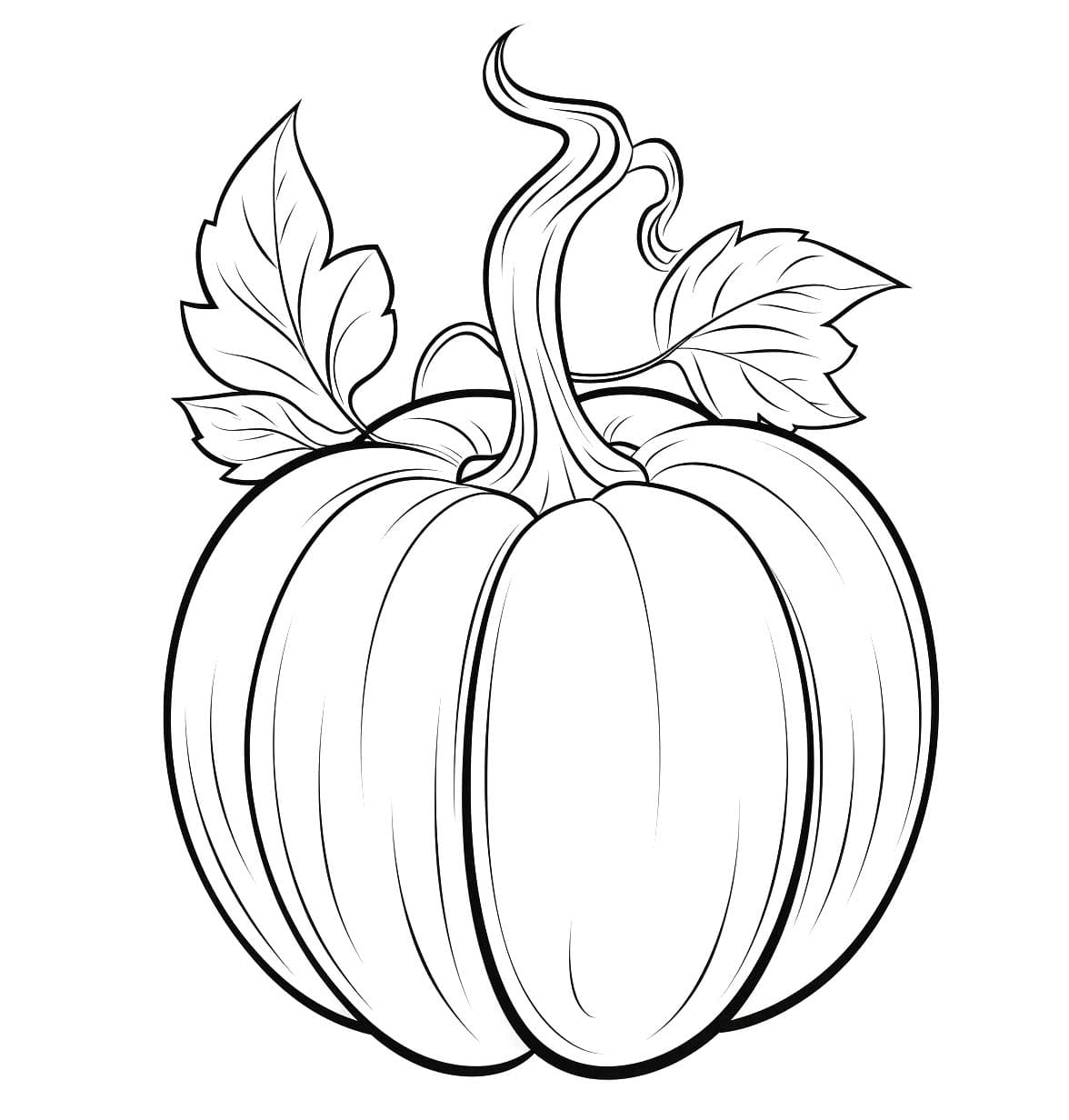 Coloriage Dessin Citrouille imprimable pour les enfants à imprimer