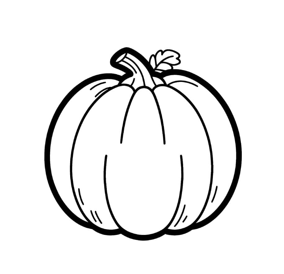 Coloriage Dessin Citrouille pour enfant à imprimer