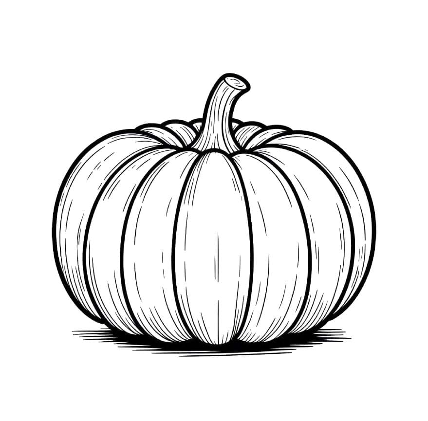 Coloriage Dessin Citrouille pour les enfants à imprimer