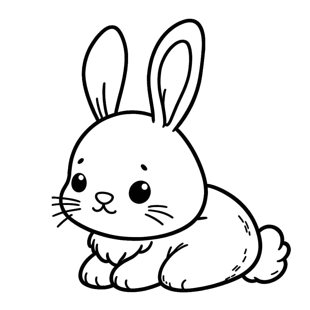 Coloriage Dessin Lapin 1