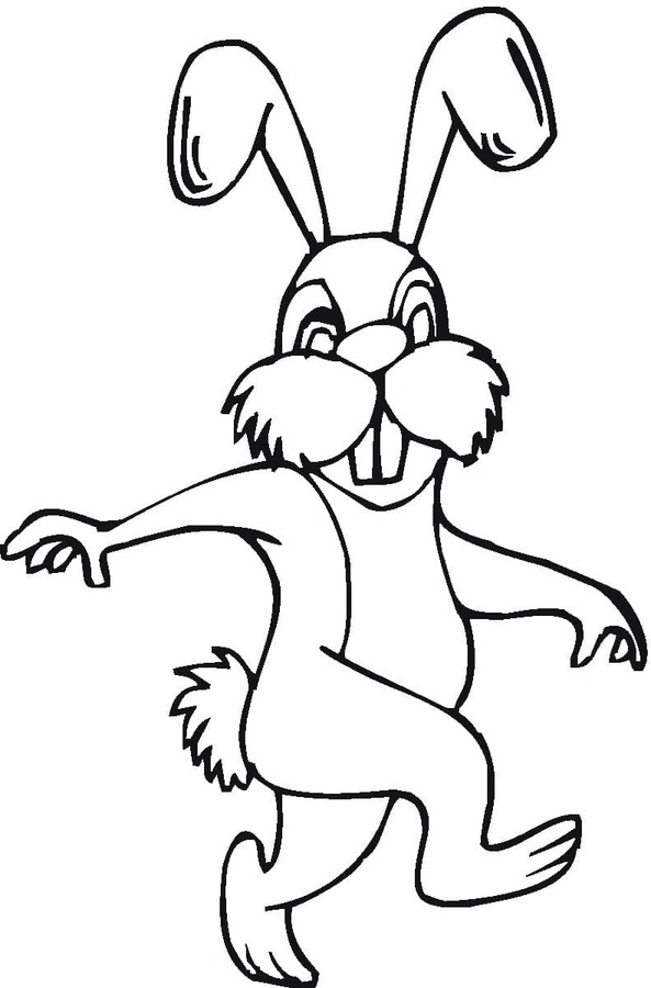 Coloriage Dessin Lapin 2