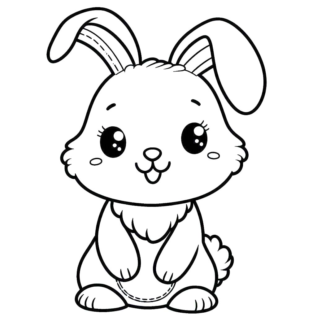 Coloriage Dessin Lapin 3