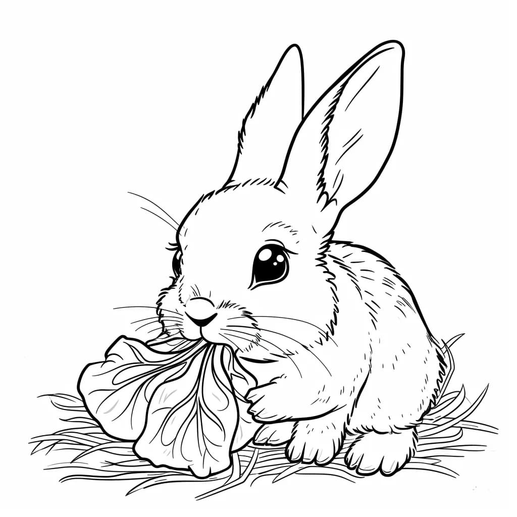 Coloriage Dessin Lapin 5