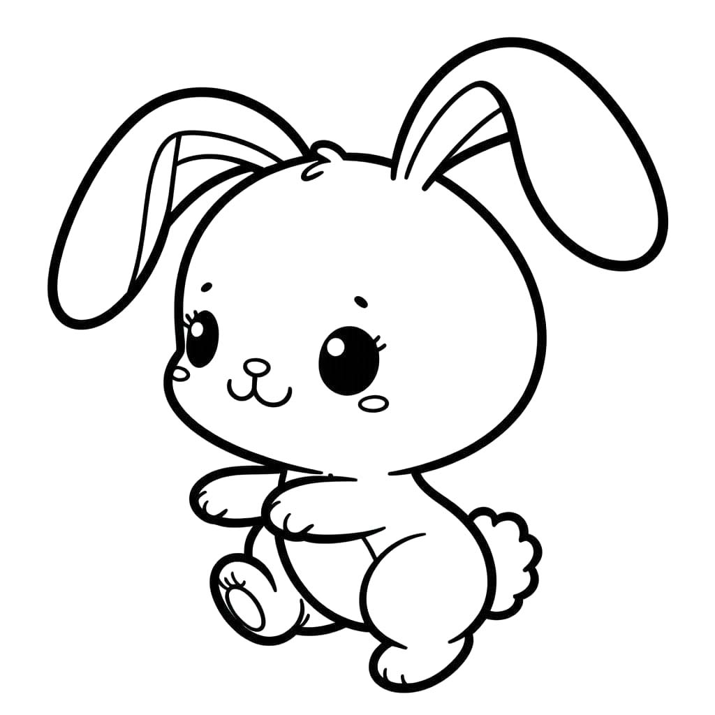 Coloriage Dessin Lapin basique gratuite