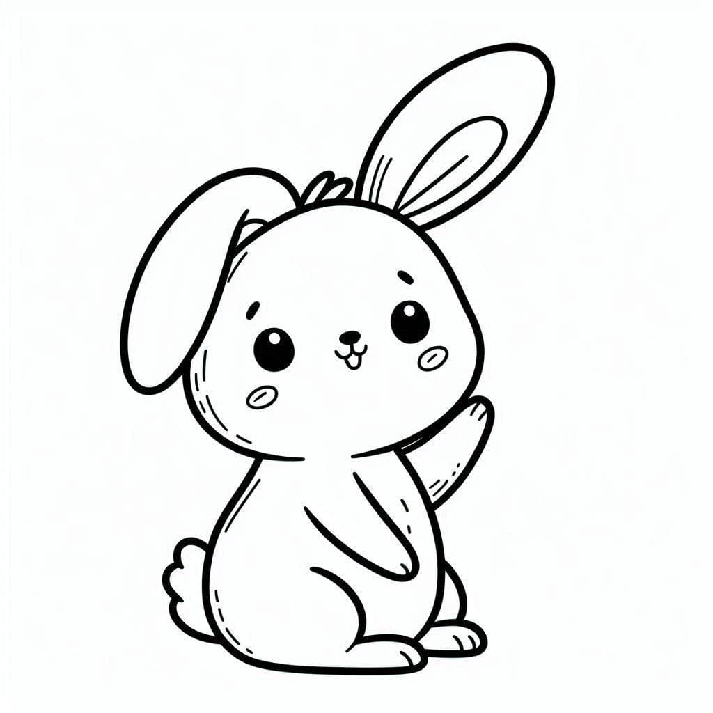 Coloriage Dessin Lapin imprimable gratuite