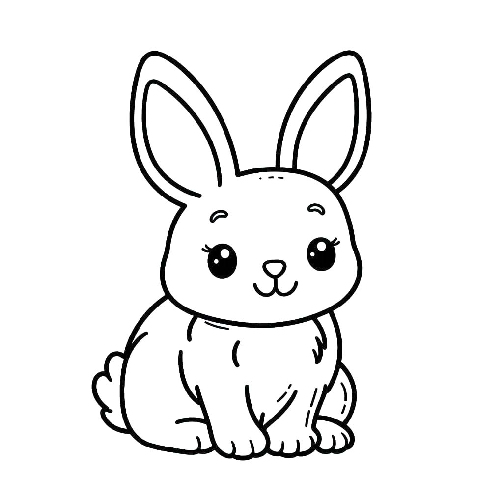 Coloriage Dessin Lapin mignon