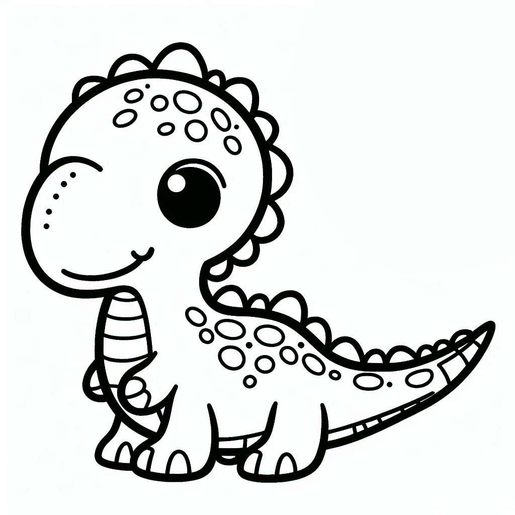 Coloriage Dessine un beau dinosaure