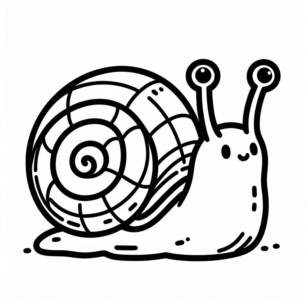 Coloriage Dessine un bel escargot à imprimer