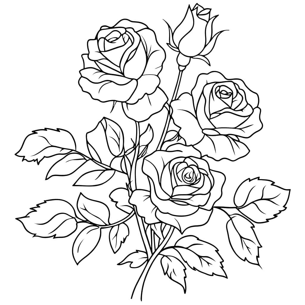 Coloriage Dessine une belle fleur rose