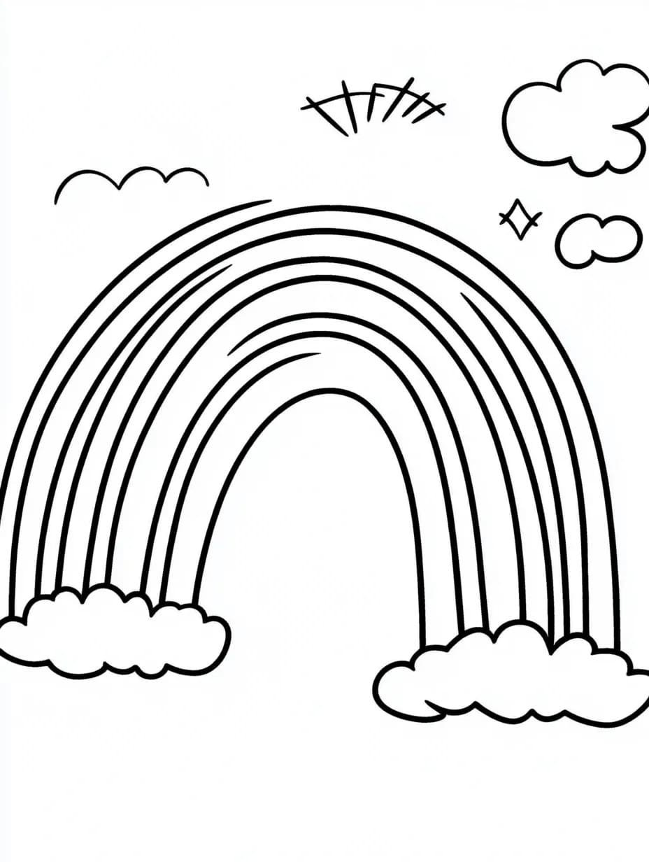 Coloriage Dessiner Arc en ciel 1
