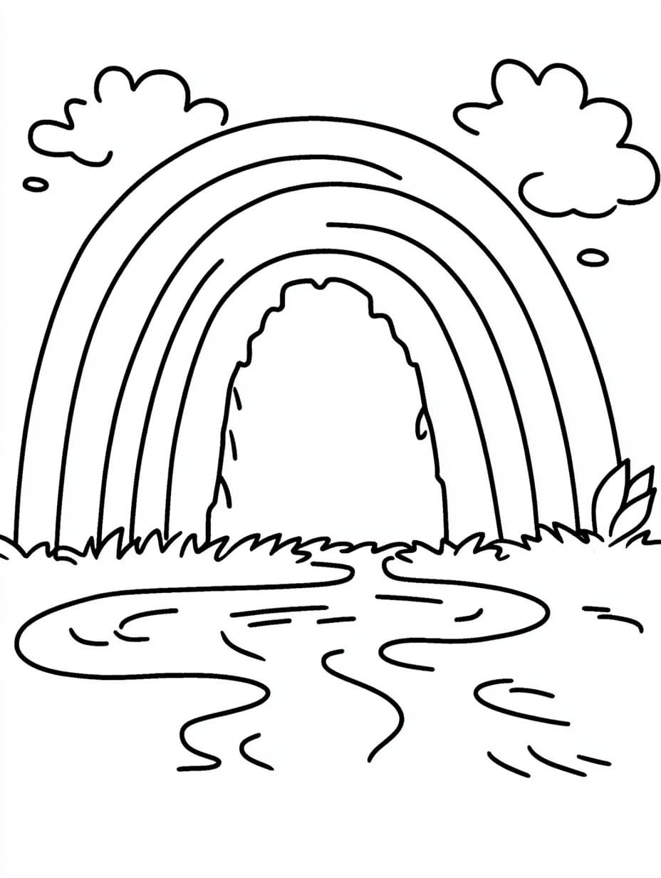 Coloriage Dessiner Arc en ciel 2