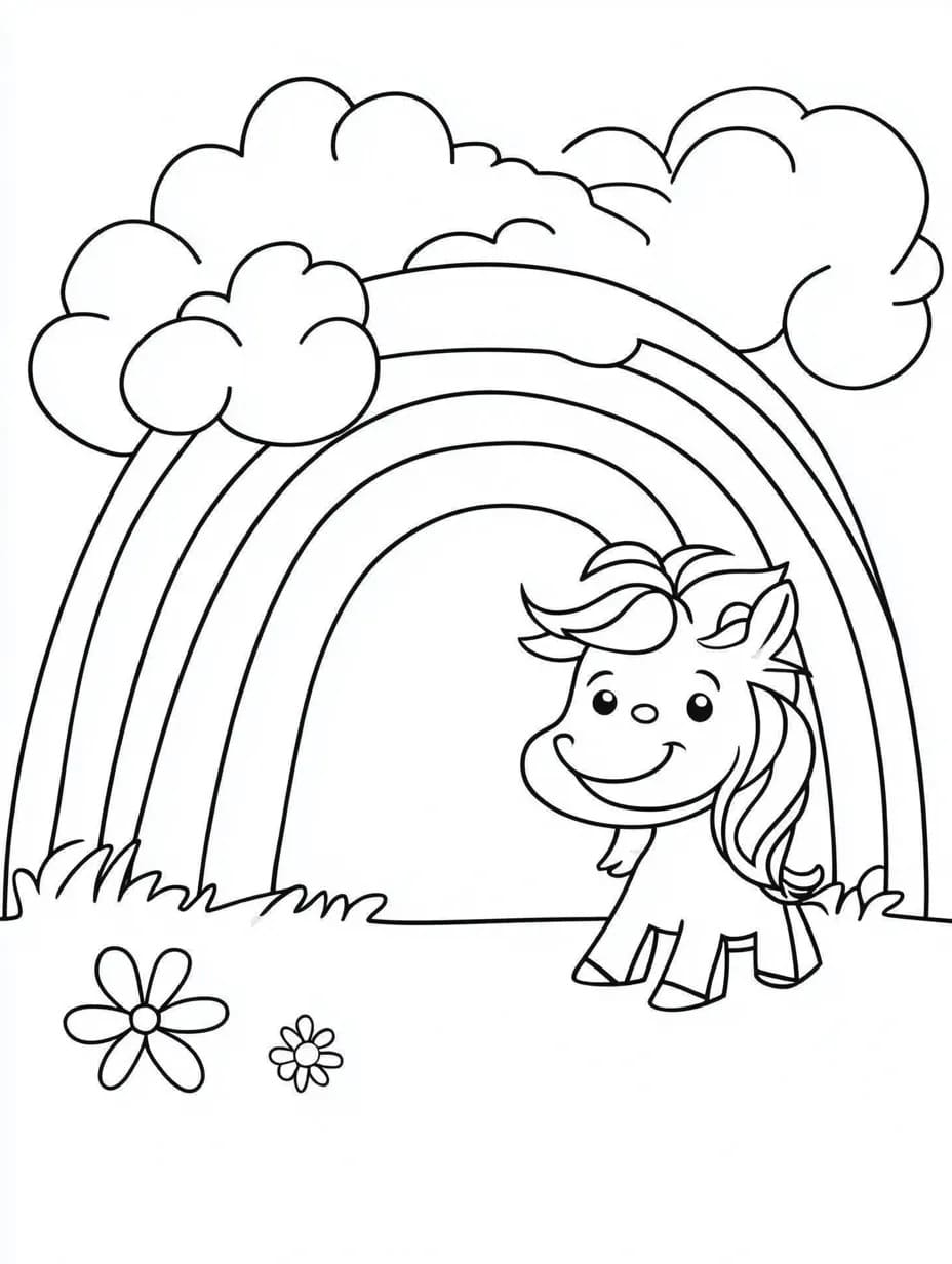 Coloriage Dessiner Arc en ciel 4