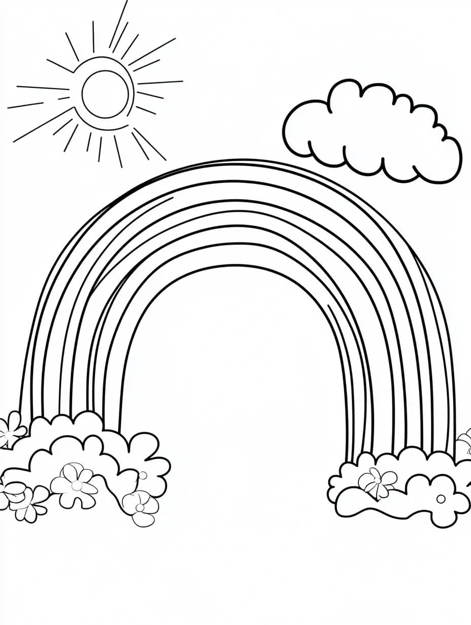 Coloriage Dessiner Arc en ciel gratuite