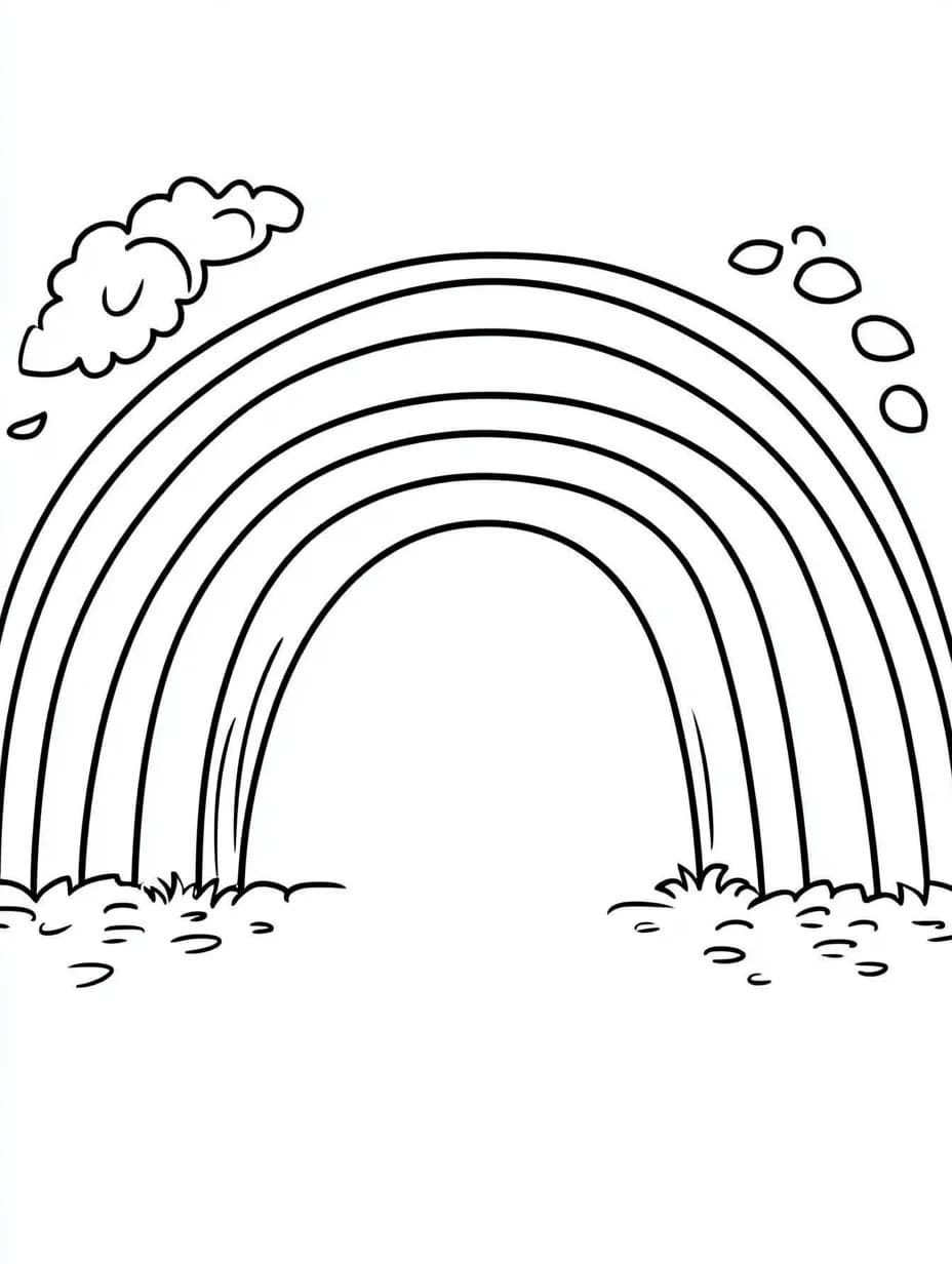 Coloriage Dessiner Arc en ciel imprimable gratuite