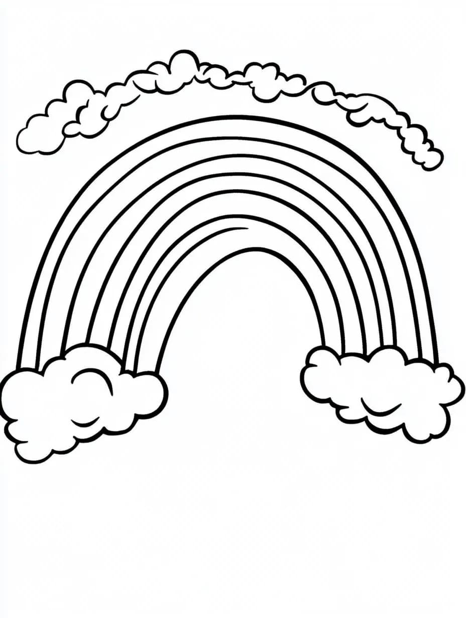 Coloriage Dessiner Arc en ciel pour enfants