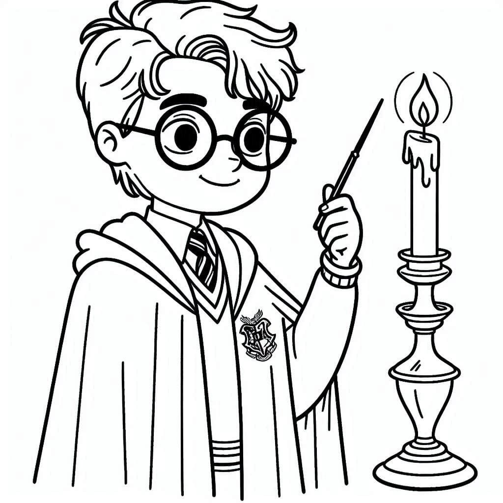 Coloriage Dessiner Harry Potter facilement